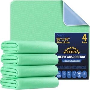 FYGRIP Green Washable Underpads 4 Pack